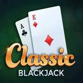 Classic Blackjack online game logo by Red Tiger Gaming on dragonia-kazino.es