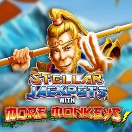 Jackpots logo of Stellar Jackpots with More Monkeys from Lightning Box Game at Dragonia Casino