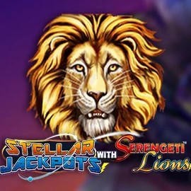 Stellar Jackpots with Serengeti Lions logo – Jackpots by Lightning Box Game at Dragonia Casino